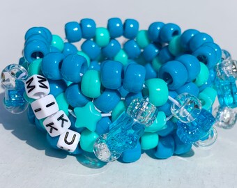 Hatsune Miku X-Base Kandi Cuff with Stars