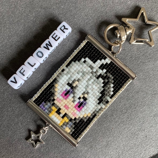 Vflower Vocaloid Beaded Frame Handmade Keychain