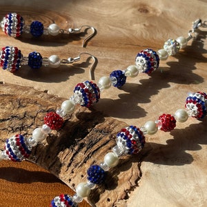 Patriotic America Jewelry, Sparkly Fun and American Made! MAGA Jewelry, Trump Jewelry,