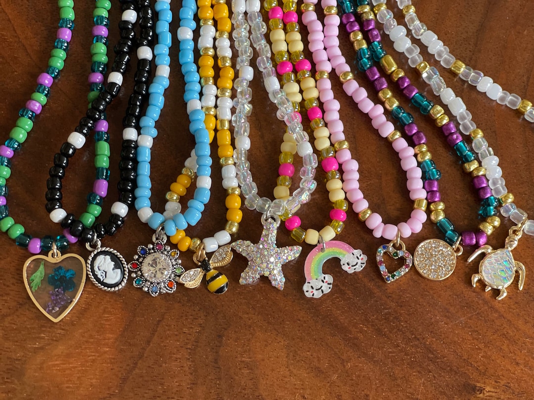 Fun Seed Bead Charm Necklaces, Great Gifts! - Etsy