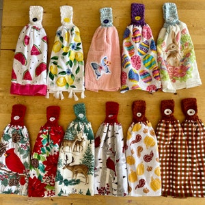 Spring/summer crochet hand towel,cheerful, fun!
