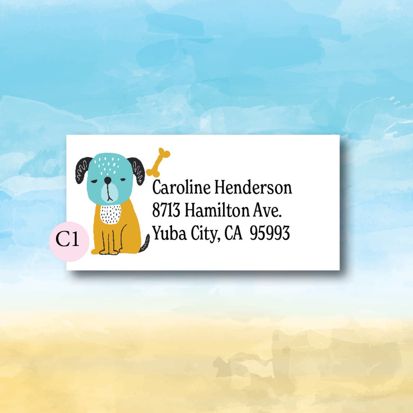 Dog & Cat Cute Return Address Labels Envelope Stickers - Etsy