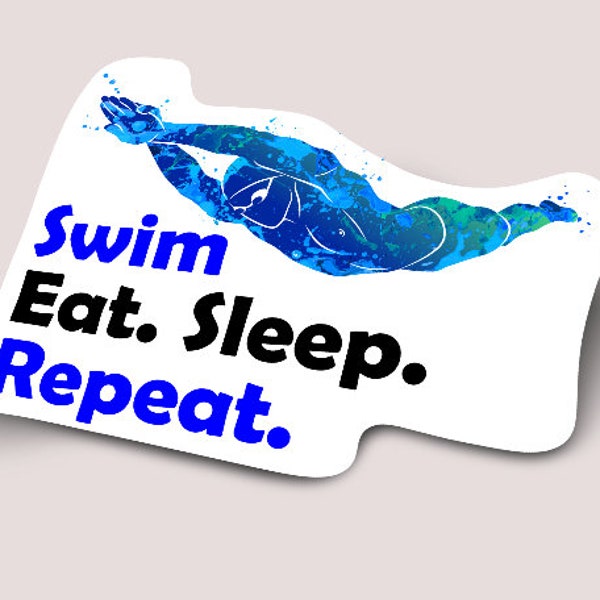 Swimmer Swimming Athlete Die Cut sticker for car, laptop