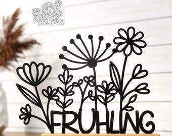 Plotterdatei Blumenwiese Verão SVG Blumen Meadow Cricut Silhueta Frühling Plotter Deko Decoração Floral DXF DIY Geschenk Laserdatei
