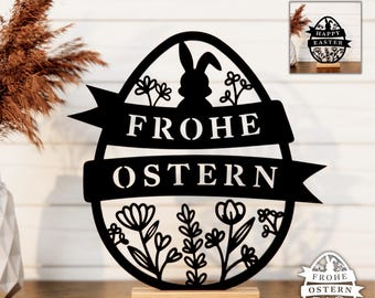 Pisanka SVG - Frohe Ostern Plotterfilei - Kwiatowy Wielkanocny Plik Laserowy - Wiosenny Kwiatowy Plik Laserowy - Glowforge Svg - Cricut Papercut Cameo