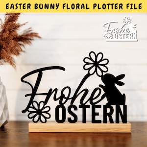 Frohe Ostern Plotter Laserdatei, Ostern SVG-Schnittdatei, Frühlingsblumen-Laserschnittdatei, Glowforge Cricut svg, Cricut Papercut Cameo