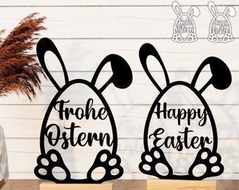Easter Egg SVG, Easter Decor Plotter File, Happy Easter Cut File, Frohe Ostern Plotter Laserdatei, Easter SVG Cut File, Cricut Cameo