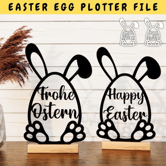 Easter Egg SVG, Easter Decor Plotter File, Happy Easter Cut File, Frohe Ostern Plotter Laserdatei, Easter SVG Cut File, Cricut Cameo
