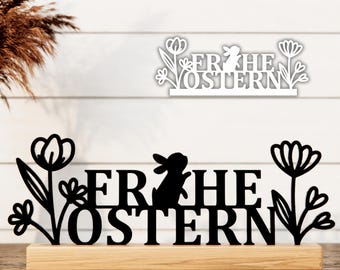 Ploter Laserdatei Frohe Ostern Hase, plik plotera Osterhase SVG, wiosenny kwiatowy plik wycinany laserowo, Glowforge Cricut SVG, Cricut Papercut Cameo