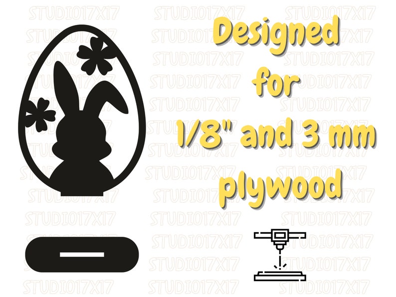 Bunny Easter Eggs Shelf Sitter SVG Easter Eggs With Stand Svg Easter Laser Cut file Set Of 8 Easter Egg Decors DXF SVG Cricut Cut File image 8