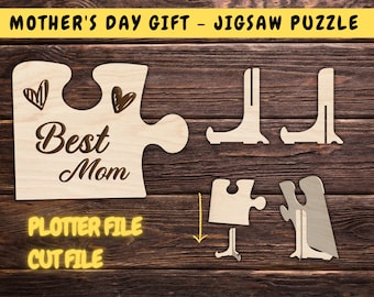 Mother's Day Jigsaw Puzzle SVG - Mother's Day Laser Cut File - Mom Cut File for Cricut - Mother Plaque Cut File - Mother's Day Puzzle Sign