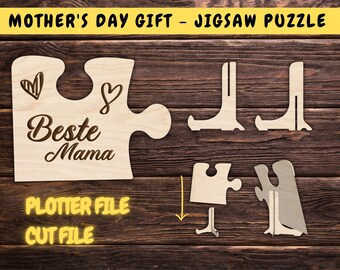 Mother's Day Jigsaw Puzzle SVG - Mother's Day Plotterdatei File - Mom Cut File for Cricut - Mother Plaque Cut File-Mother's Day Puzzle Sign