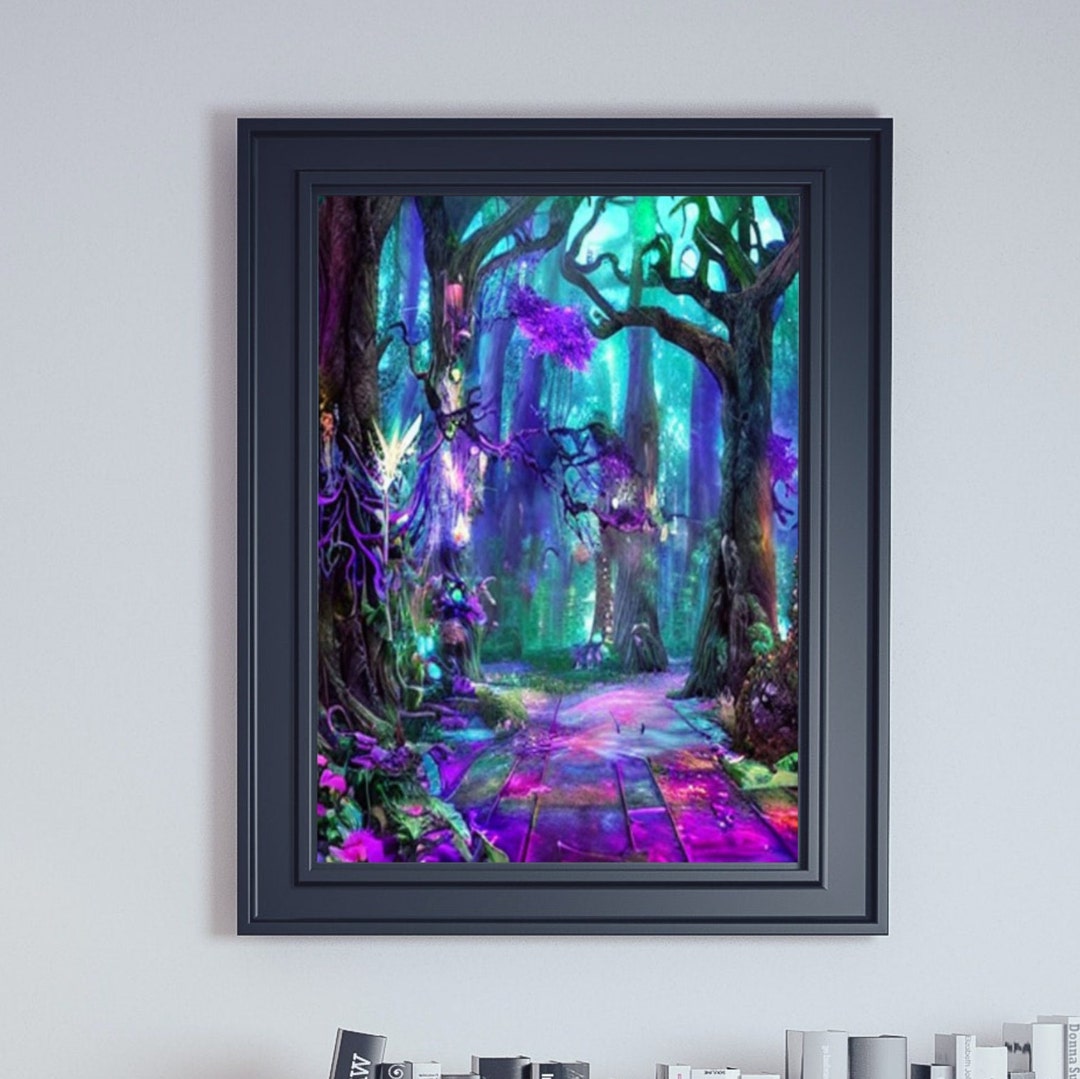 Enchanted Forest Wall Art ORIGINAL Instant Digital Download Etsy