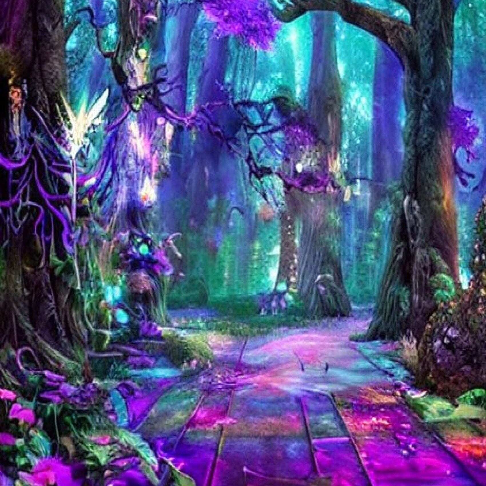 Enchanted Forest Wall Art ORIGINAL Instant Digital Download Etsy