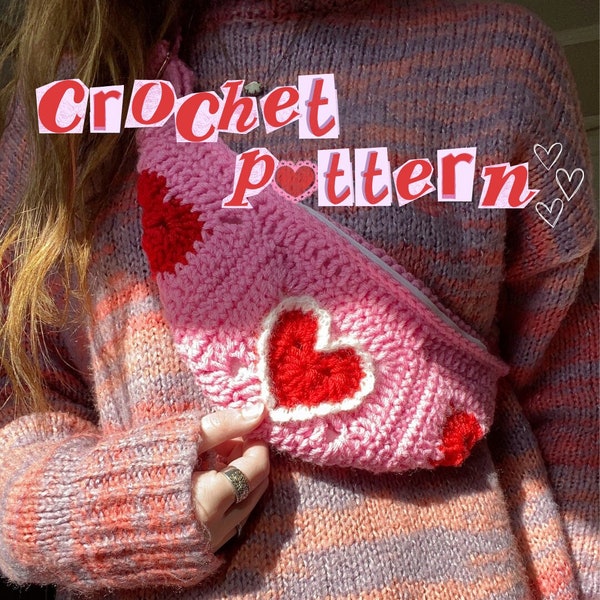 Bless Your Heart Crossbody Crochet PATTERN PDF | Heart Bum Bag, Fanny Pack