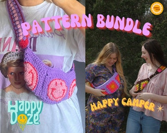 PATTERN BUNDLE | Happy Daze + Happy Camper Crossbody Crochet Patterns PDF