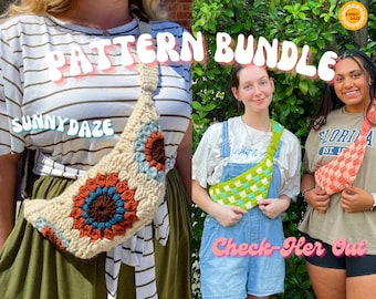 PATTERN BUNDLE | Sunny Daze + Check-Her Out Crossbody Crochet Patterns PDF