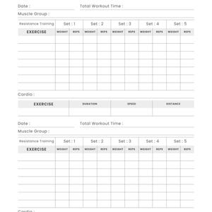 Complete 14 Day Workout Tracker