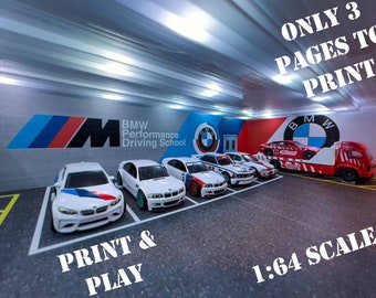Imprime y juega - Diorama BMW a escala 1/64 - Proyecto de bricolaje