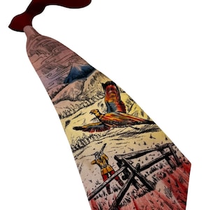 Vintage 1940s Tie Men's Neck Ties Swing Neckties 1930s YELLOW Wide Rayon 50X4.5"