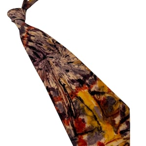 Vintage 1940s Tie Men's Neck Ties Swing Neckties 1930s YELLOW Wide Rayon 50X4.2"