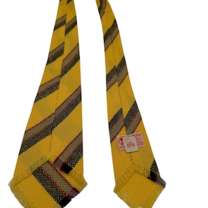 APACHE Vintage 1940s Tie Men's Neck Ties Native 30s Striped Wide Wool 46X3.5"
