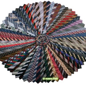 Lote de 50 corbatas vintage para hombre, ideales para manualidades, acolchados, pasatiempos, ropa de hombre, regalo.