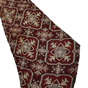 Men's Tie Vintage 1940s Neckties for Men 1930s Necktie 1920s Swing Ties 1950s Cravat Wide Rockabilly CATHEDRAL BROCADE 52X4"