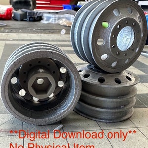 1/10 scale 1.9" Alcoa style dually wheel and hub 3D print FILE ONLY fits CEN Racing F450