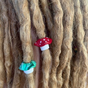 Shroomies | Mushroom dread beads | dreadlock accessories