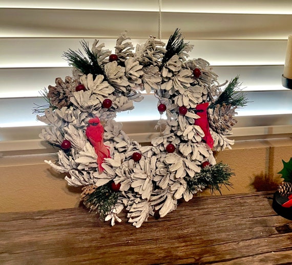 白いクリスマスリース - フロストクリスマスリース - ホリデーリース 