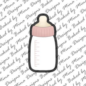 Baby Bottle Cookie Cutter STL File | digital download | digital file | baby shower