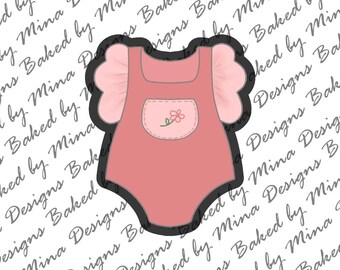 Ruffled Onesie Cookie Cutter STL File | digital download | digital file | cute baby cookie cutter