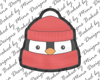 Penguin Face Cookie Cutter STL File | digital download | digital file | Christmas