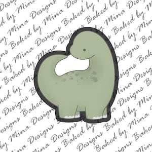 Dinosaur Brontosaurus Cookie Cutter STL File | digital download | digital file