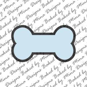 Hundeknochen-Ausstechform STL-Datei | digitaler Download | digitale Datei | Tier | blau