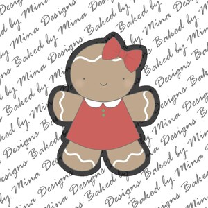 Gingerbread Girl Cookie Cutter STL File | digital download | digital file