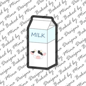 Milk Carton Cookie Cutter STL File | digital download | digital file | we go together like