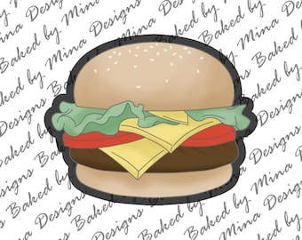 Archivo STL de cortador de galletas de hamburguesa / descarga digital / archivo digital / comida / barbacoa