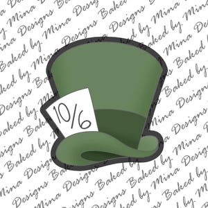 Mad Hatter Hat Cookie Cutter STL File | digital download | digital file | Alice in Wonderland