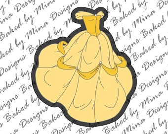 Princess Dress Cookie Cutter STL File | digital download | digital file