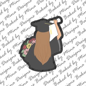 Cortador de galletas de chica graduada Archivo STL / descarga digital / archivo digital