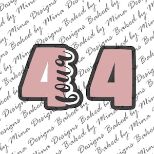 ナンバー 4 クッキー カッター STL ファイル | デジタル ダウンロード | デジタル ファイル | 2 ファイル