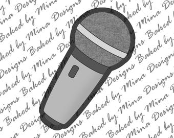 Microphone Cookie Cutter STL File | digital download | digital file