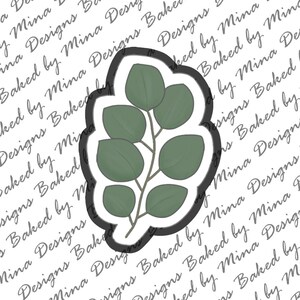 Eucalyptus Greenery Cookie Cutter STL File | digital download | digital file