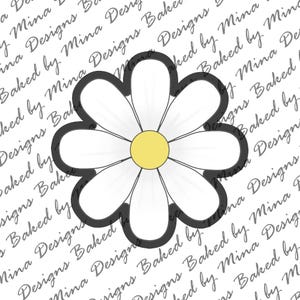 Daisy 8 Petal Cookie Cutter STL-fil | digital nedladdning | digital fil | blomma