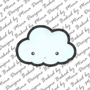 Cloud Cookie Cutter STL File | digital download | digital file | star moon cloud baby shower