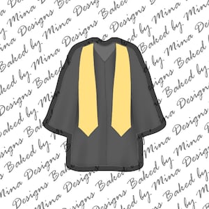 Graduation Gown Cookie Cutter STL File | digital download | digital file