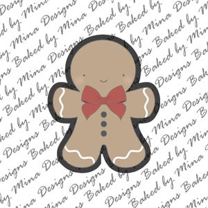Gingerbread Man Cookie Cutter STL File | digital download | digital file | Christmas