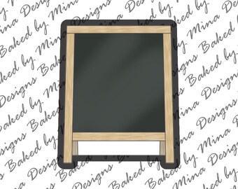 Chalkboard Stand Cookie Cutter STL File | digital download | digital file